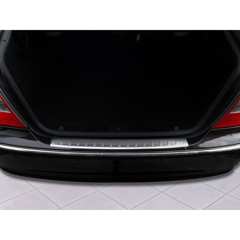 RVS Achterbumperprotector  Mercedes E-Klasse W211 Sedan 2002-2009 'Ribs'