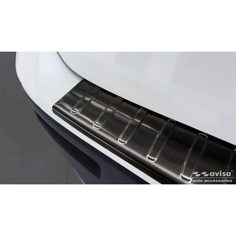 Zwart RVS Achterbumperprotector  Suzuki Vitara II 2015-2018 & FL 2018- inkl. Hybrid 'Ribs'