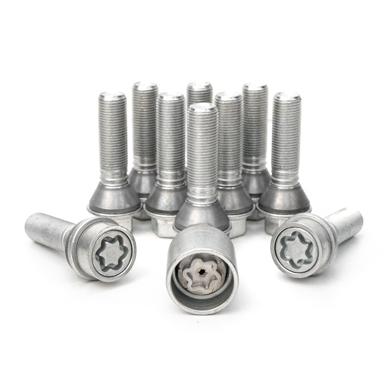 H&R Wielboutenset konisch met beweegbare ring M14x1.25 - Lengte 31mm - 10 stuks (Bv.  BMW) - incl. wielsloten