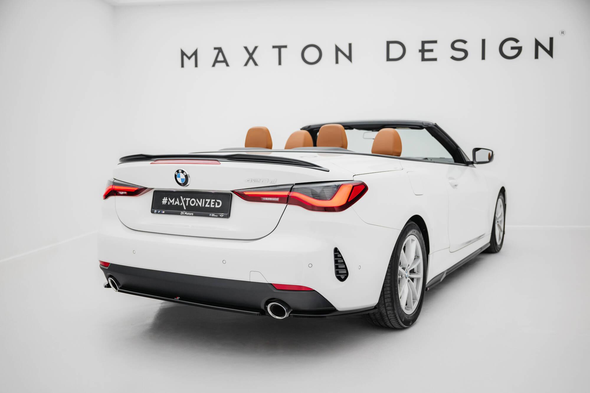 Achter Diffuser BMW 4 Coupe / Cabrio G22 / G23 Maxton Glanzend zwart