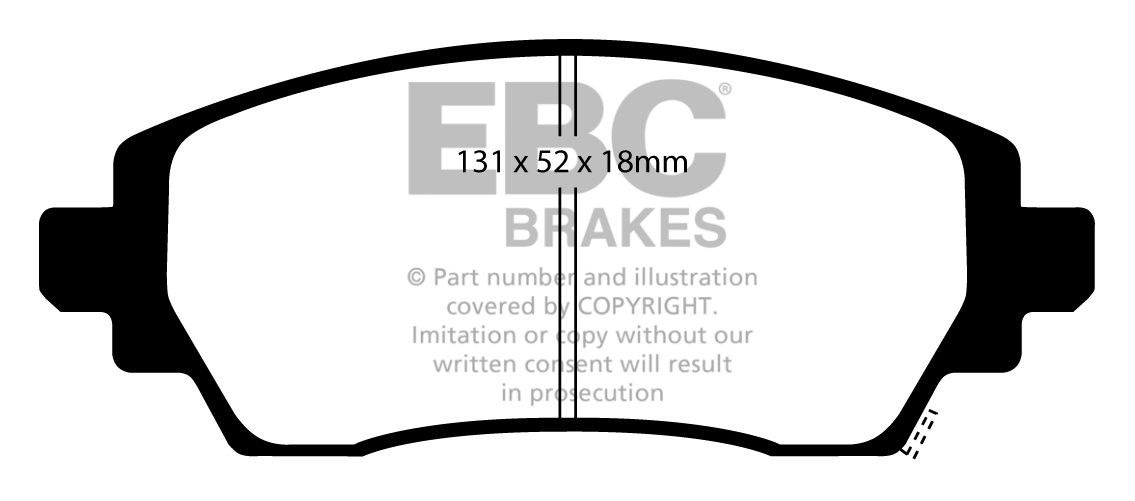 EBC Brakes TOYOTA Corolla 1.9 D (WZE110) (EU) 99-2002 Remblokken