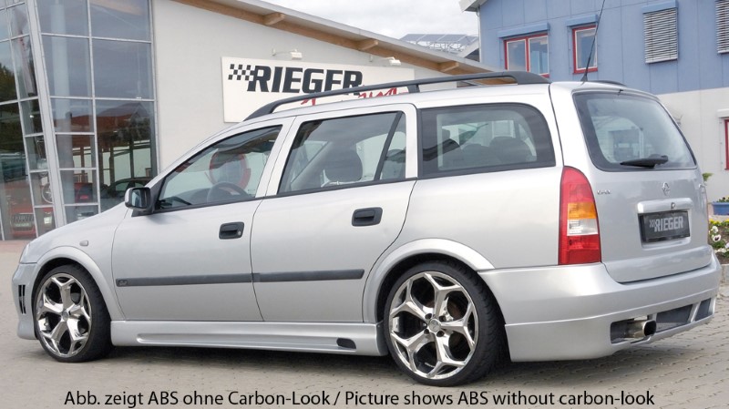 Zijskirts Opel Astra G 5-Deurs ABS Carbon-look Rieger