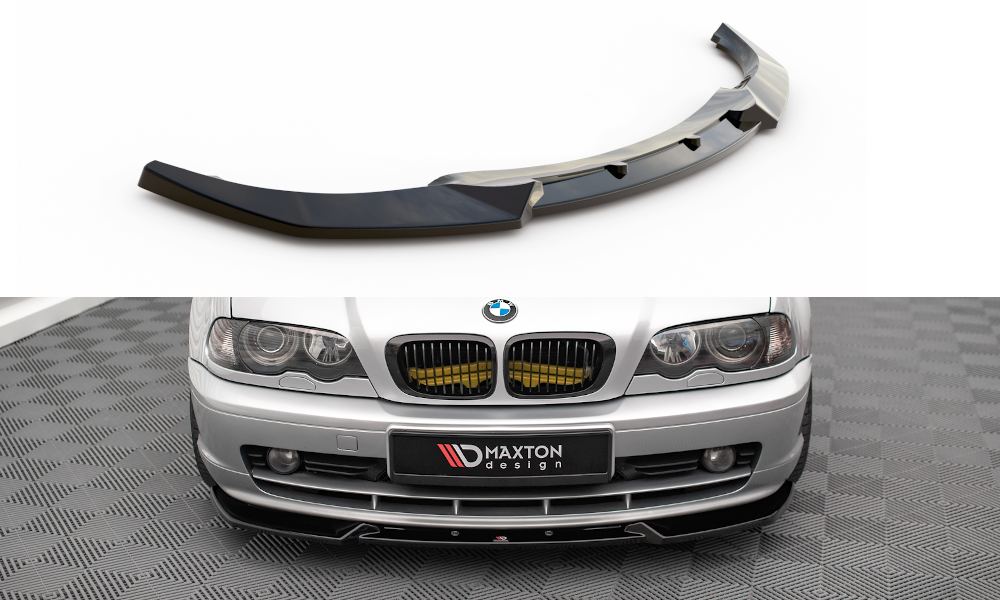 Voorspoiler V.3 BMW 3 Coupe E46 Maxton Glans Zwart