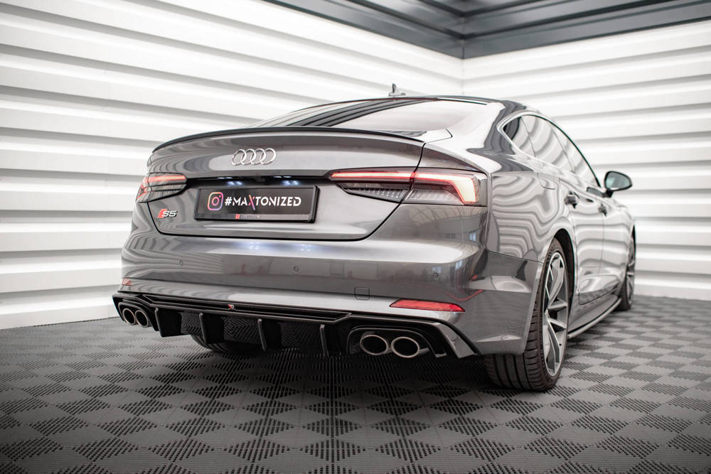 Achter Aanzet Audi S5 A5 F5 Coupe / Sportback Glanzend Zwart