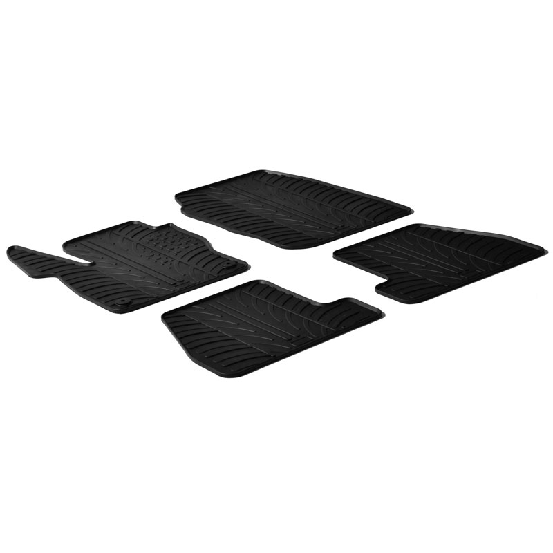 Rubbermatten  Ford Focus 3/5 deurs + ST 2011-2015 (T profiel 4-delig + montageclips)