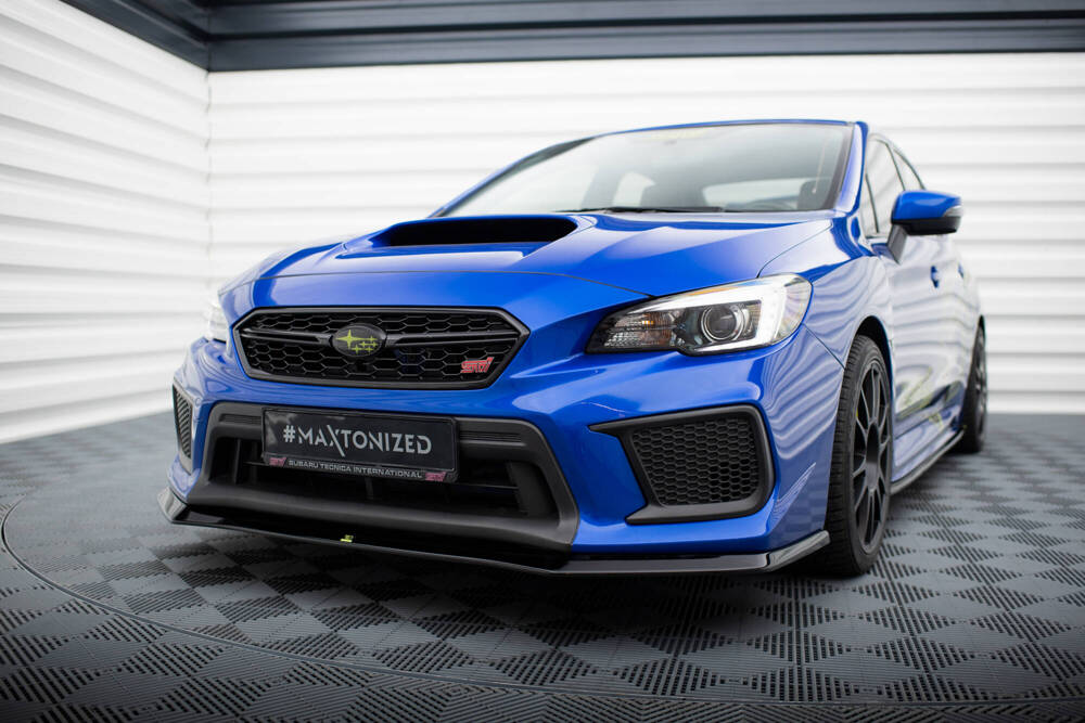 Voorspoiler V.1 Subaru Impreza WRX STI GK Maxton Glans Zwart