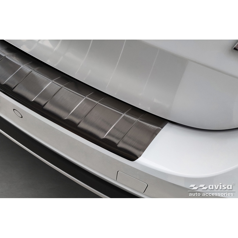 Zwart RVS Achterbumperprotector  Skoda Octavia Scout (NX5) 2020- 'Ribs'