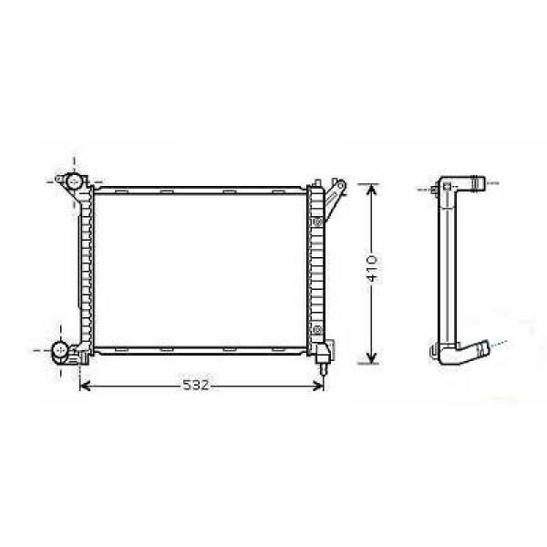 Radiator MINI ONE 03->> 455x366 1.4 TURBO DIESEL +/-AC