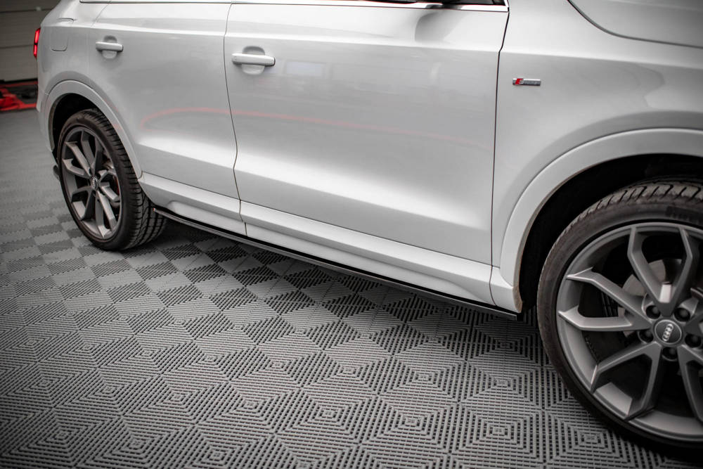 Zijskirts Audi Q3 S-Line 8U FL Maxton Glans Zwart