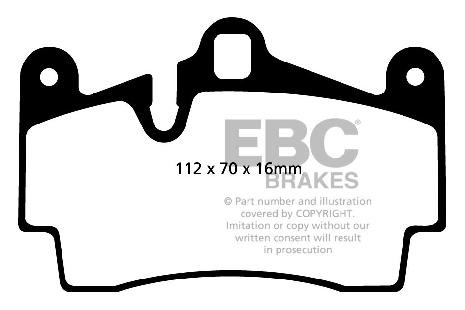 EBC Brakes VW Touareg 5.0 TD 2005-2010 Remblokken achterzijde ye