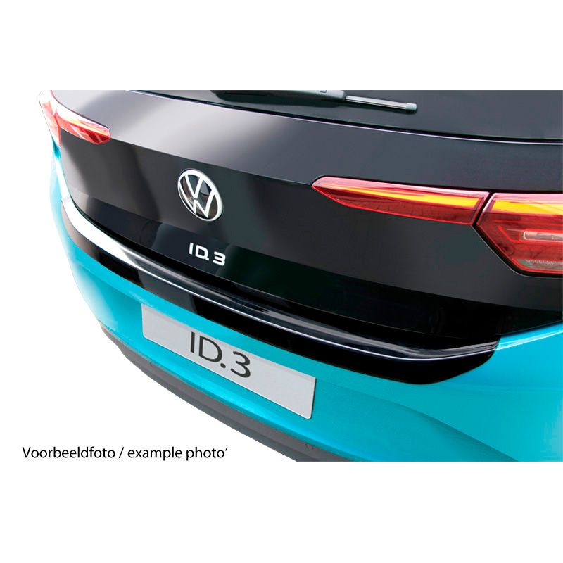 ABS Achterbumper beschermlijst  Opel Corsa E 3/5 deurs 2015-2019 Glanzend zwart 'Ribbed'