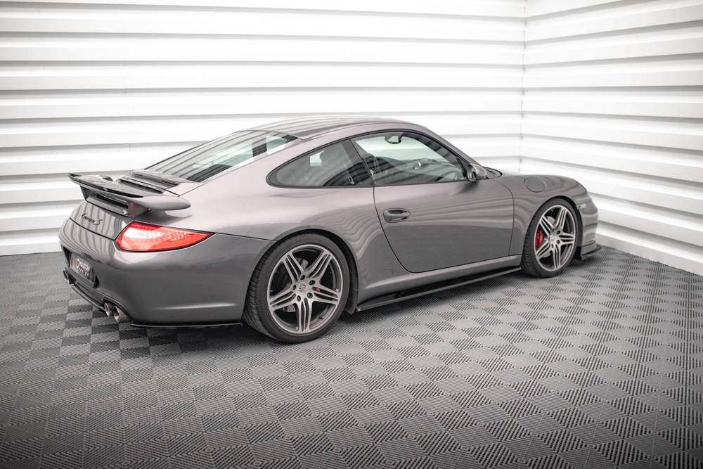 Zijskirts Porsche 911 Carrera 997 Facelift 2009 - 2011 Maxton Glans Zwart