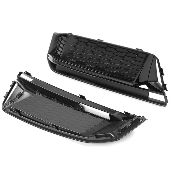 Mistlamp Grillen Audi A4 B9 2015-2019 S-Line RS-Look Zwart