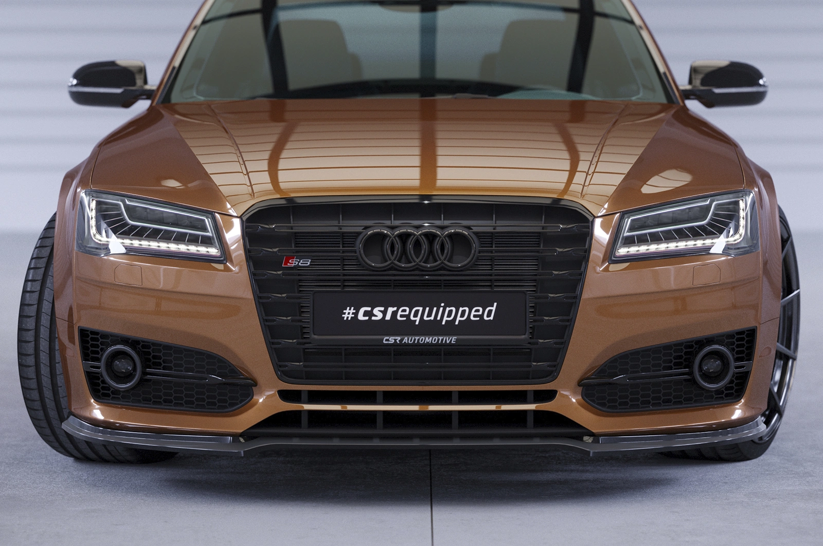 Voorspoiler Audi S8 / S8 Plus D4 (Typ 4H) glans zwart – 2013–2017