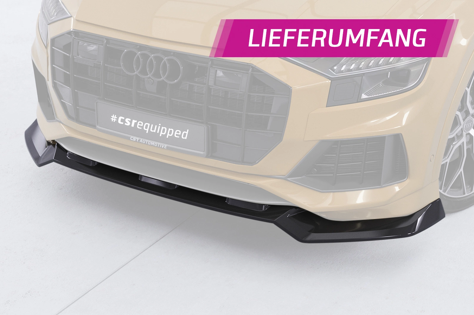 Voorspoiler Audi Q8 4M glans zwart