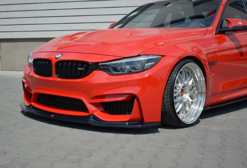 Voorspoiler V.1 BMW M3 F80 Glanzend Zwart