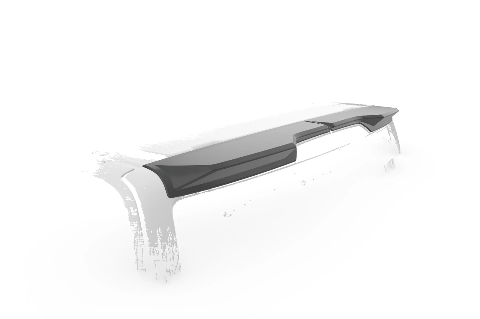 Achterspoiler Ford Transit MK7 glans zwart