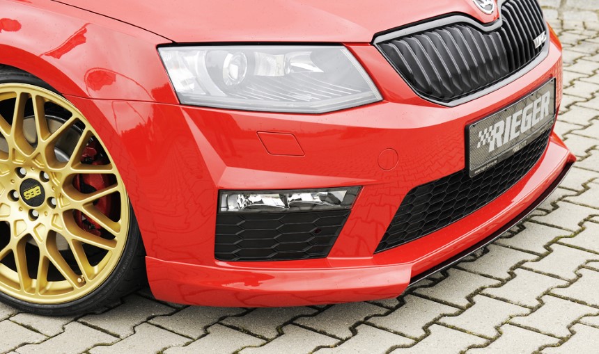 Spoilerzwaard Skoda Octavia RS (5E) Rieger carbon-look