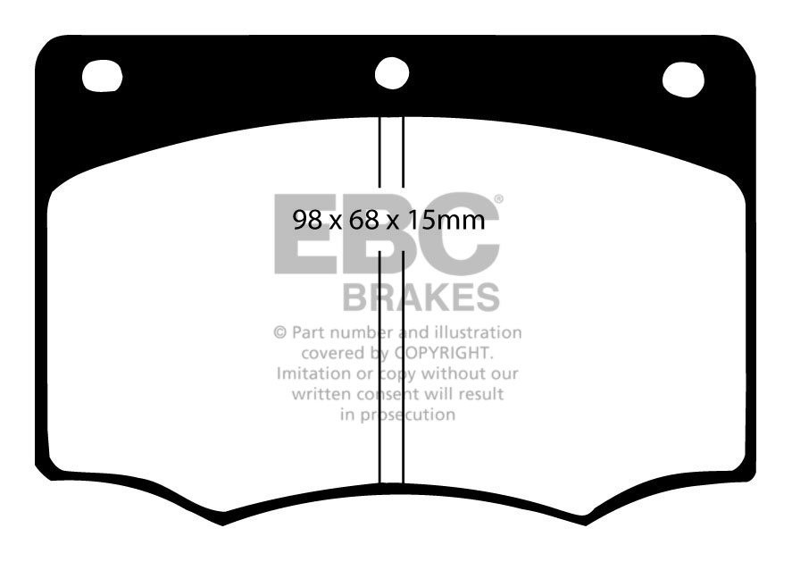 EBC Brakes TVR 420 4.2 86-88 Remblokken voorzijde redstuff