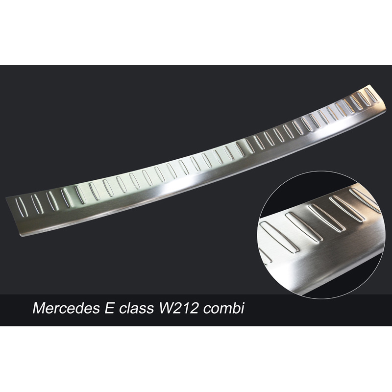 RVS Achterbumperprotector  Mercedes E-Klasse W212 Kombi 2013-2016 (excl. AMG-Line) 'Ribs'