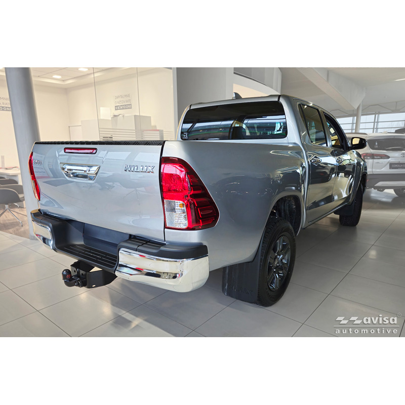 Avisa Aluminium Pickup Achterklep beschermlijst  Toyota Hilux VIII Facelift 2020- - Zwart