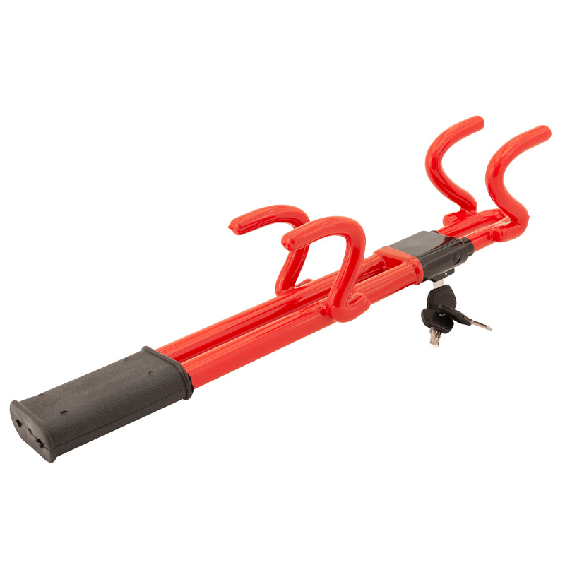 Universeel anti-diefstal stuurwielslot 'Heavy Duty' - Rood