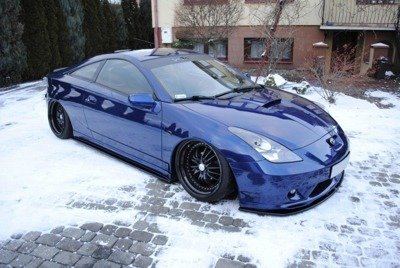 Zijskirts Toyota Celica T23 Glans Zwart