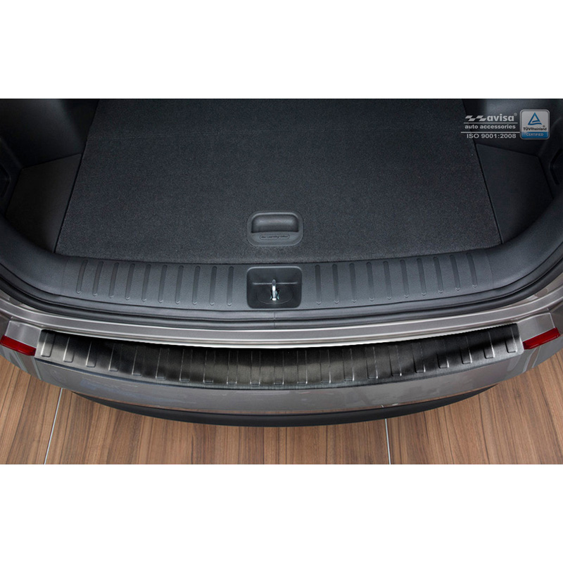 Zwart RVS Achterbumperprotector  Hyundai Tucson 2015-2018 'Ribs'