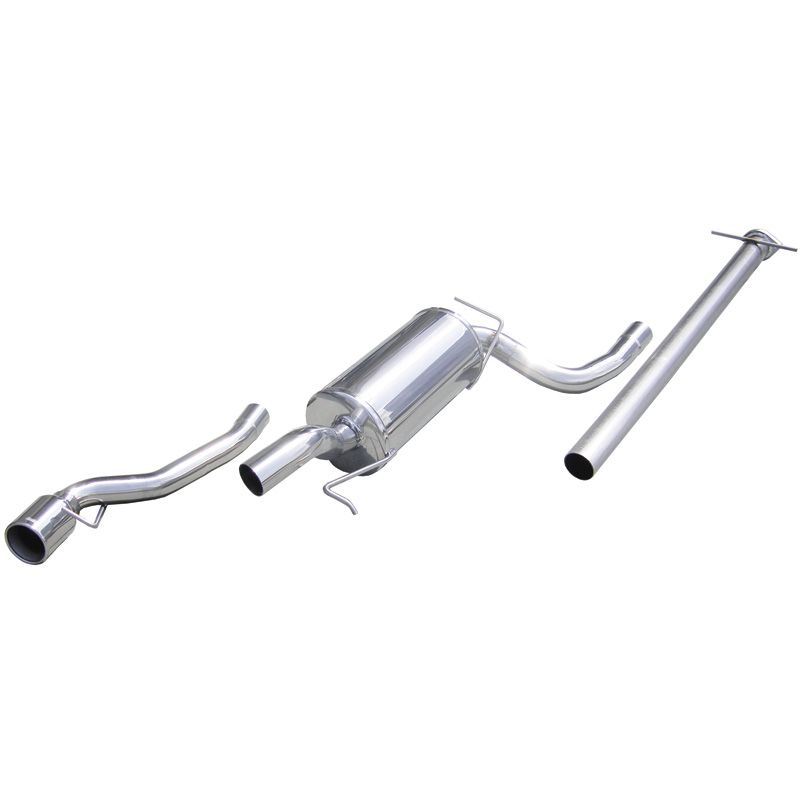 100% RVS Middenpijp + Sportuitlaat  Ford Focus RS 2.0 16v Turbo 2003- 102mm