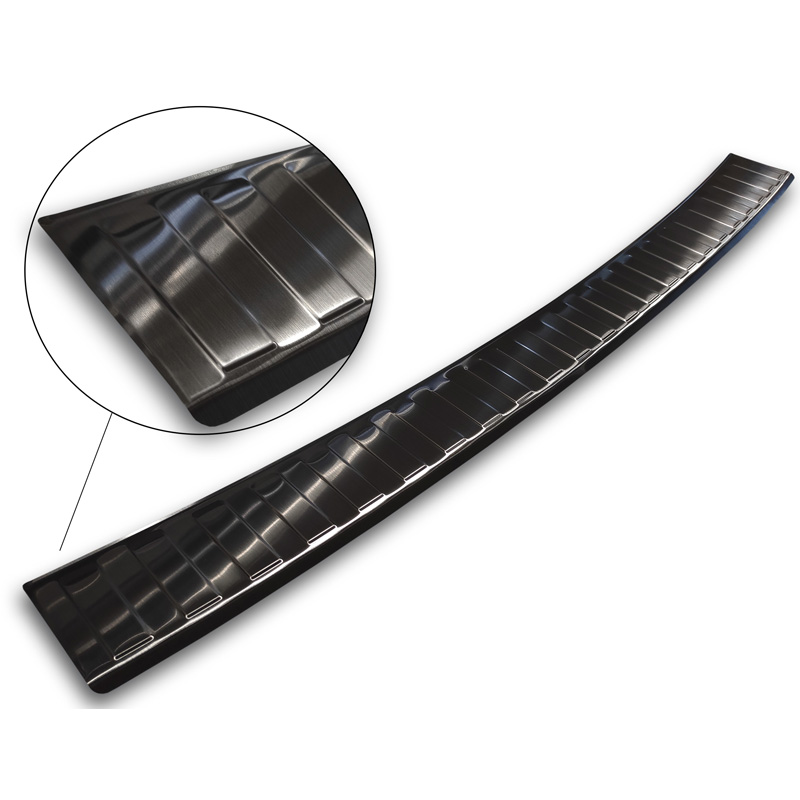 Zwart RVS Achterbumperprotector  Peugeot 308 II SW 2013-2017 & Facelift 2017-2021 'Ribs'