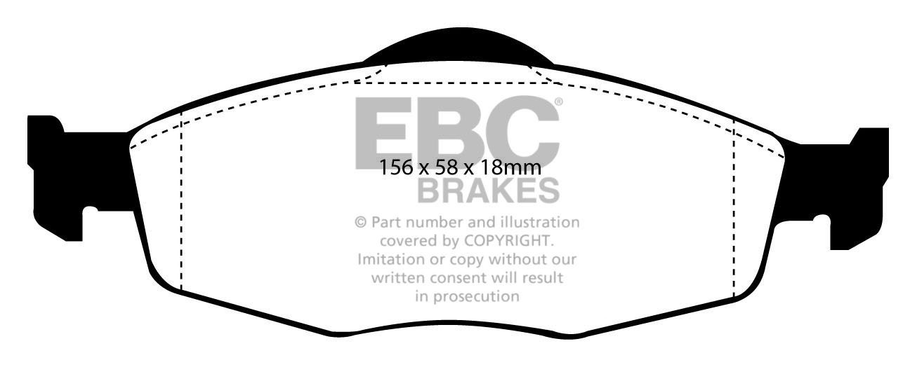 EBC Brakes FORD Mondeo (Station) 1.8 93-2000 Remblokken voorzijd