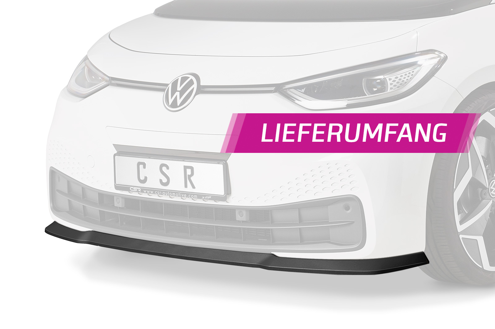 Voorspoiler Volkswagen ID.3 CSR Glans Zwart