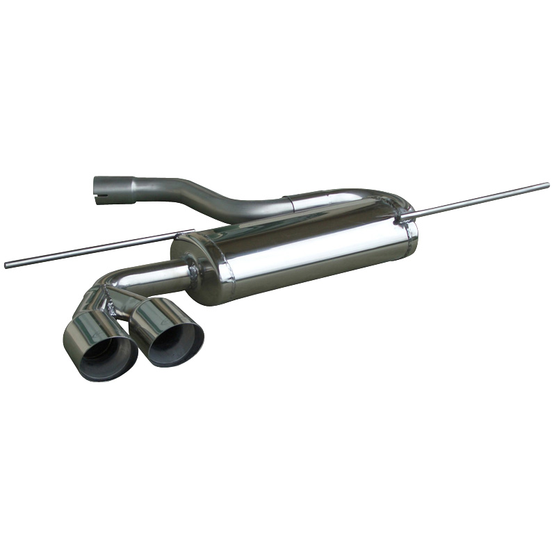 100% RVS Sportuitlaat  Audi A3 8P 2.0 TDi (140pk) 2003- 2x76mm Racing
