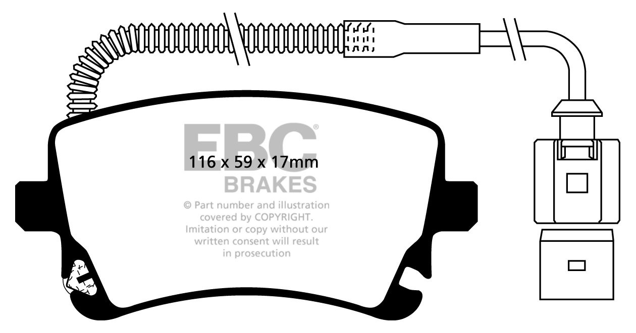 EBC Brakes AUDI A8 4E Quattro 4.0 TD 2004-2005 Remblokken achter