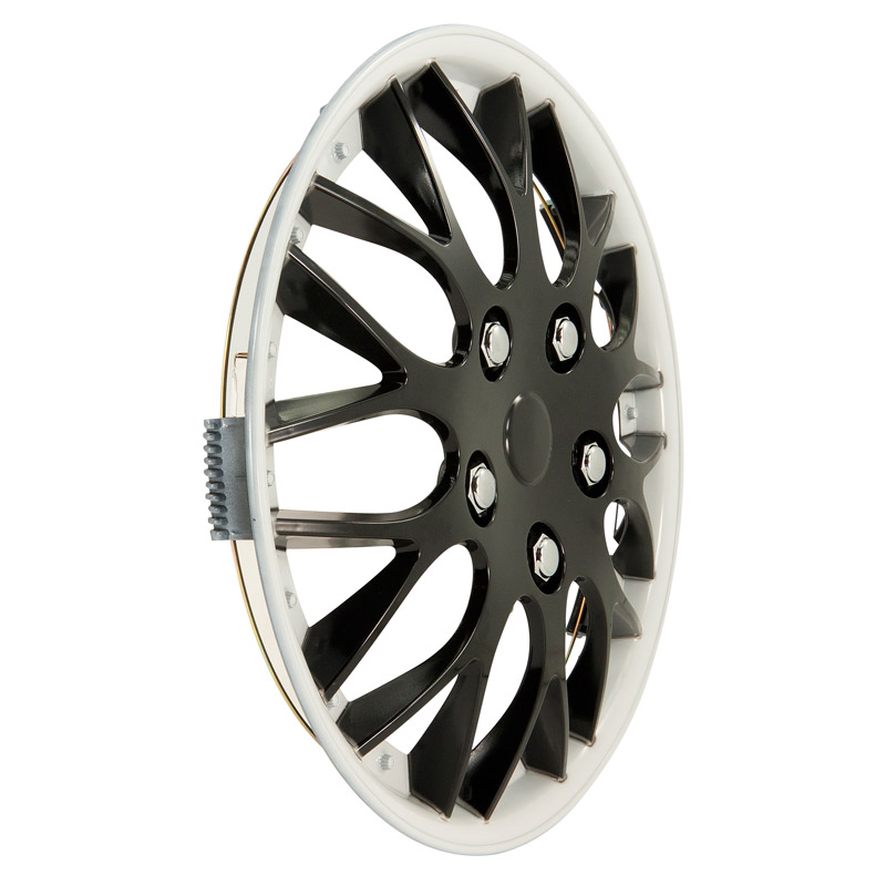 4-Delige Wieldoppenset Missouri 15-inch zwart/witte rand