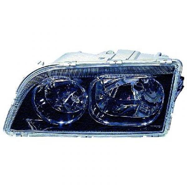 Koplamp links S40/V40. 03-04 HELDERGLAS/ZWART