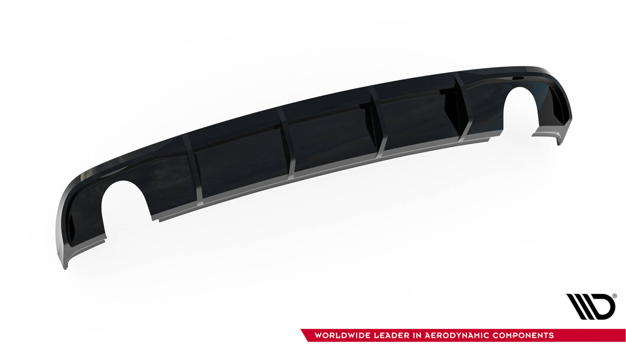 Achter Diffuser Audi A3 Sedan 8V Facelift Maxton Glanzend zwart