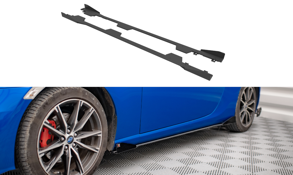 Street Pro Zijskirts met Canards Subaru BRZ MK1 FL