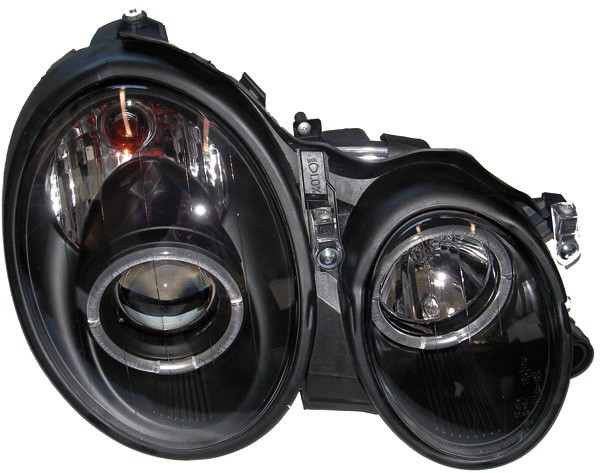 Koplampen Mercedes W210 95-99 Zwart