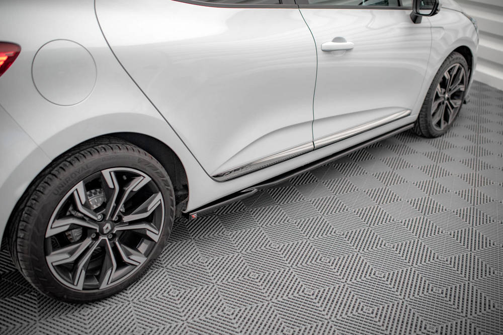 Zijskirts Renault Clio Mk5 Maxton Glans Zwart