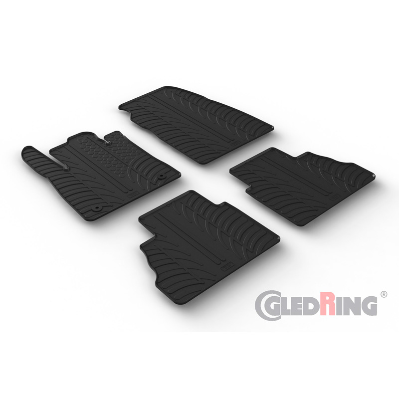 Rubbermatten  Ford Tourneo Courier 2023- (T profiel 4-delig + montageclips)