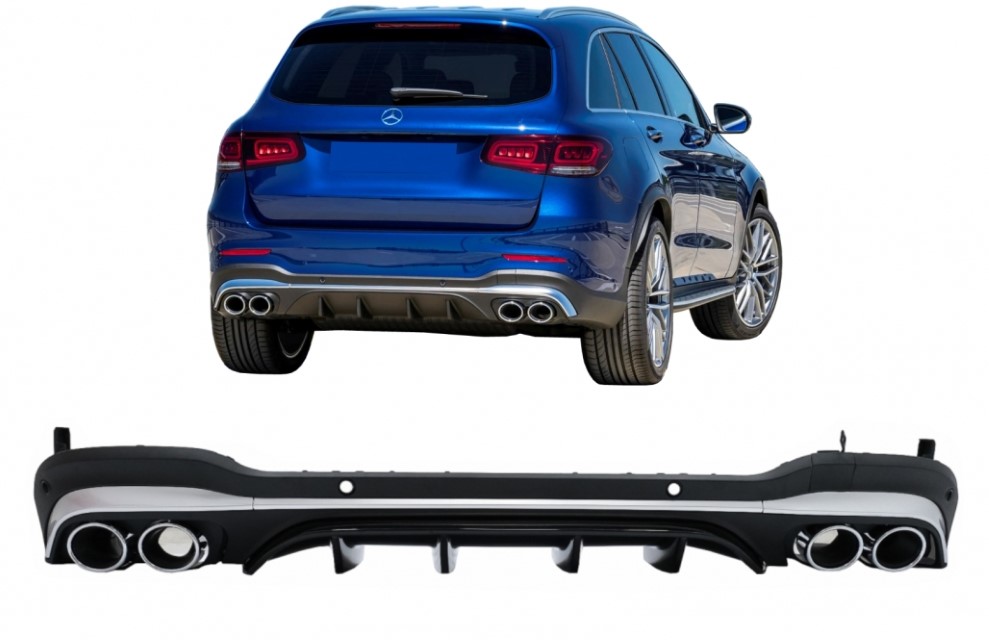 Diffusor Mercedes GLC X253 (2020-..) Facelift GLC43 incl. Uitlaat Stukken