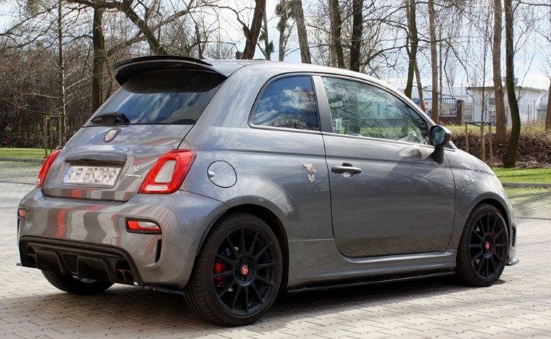Spoiler Extentie Fiat 500 Abarth Facelift MK1 Glanzend Zwart Maxton