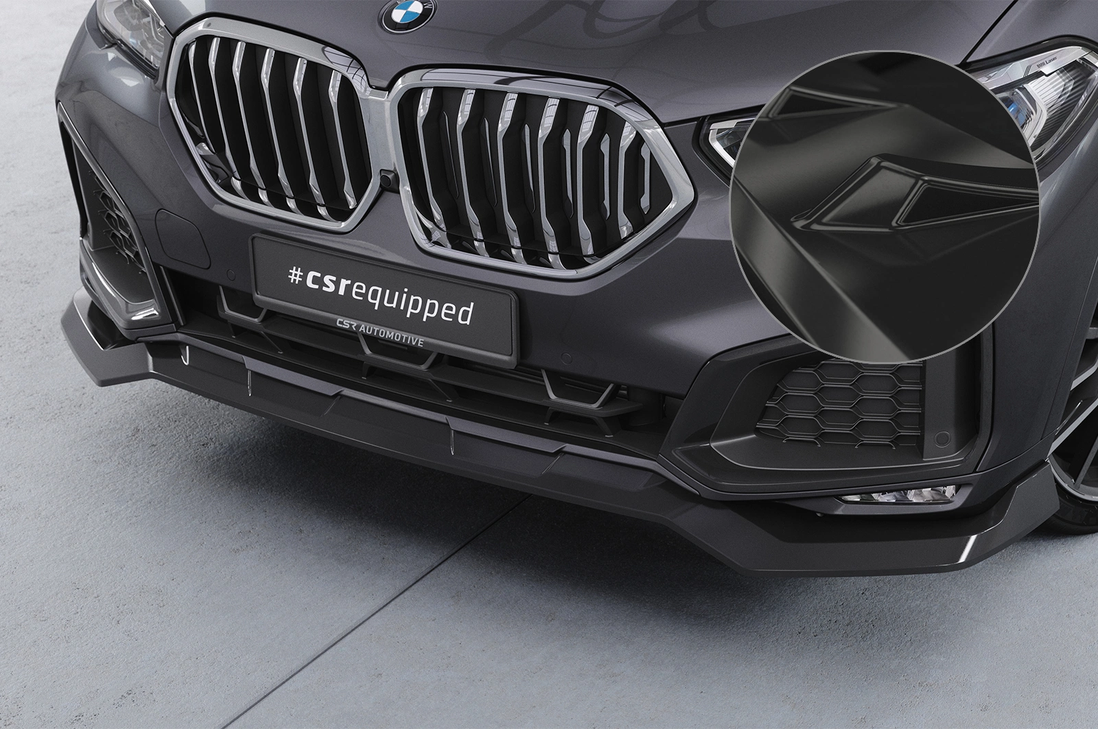 Voorspoiler BMW X6 (G06) Basis glans zwart