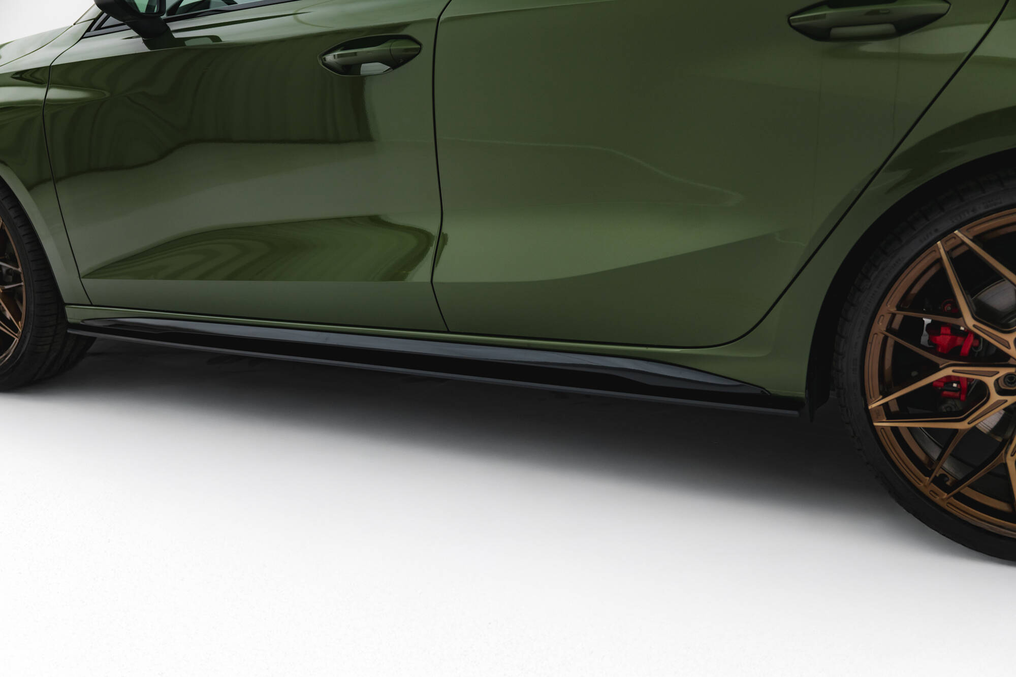 Street Pro Zijskirts Audi S3 / A3 S-line 8Y Facelift Maxton Glanzend zwart