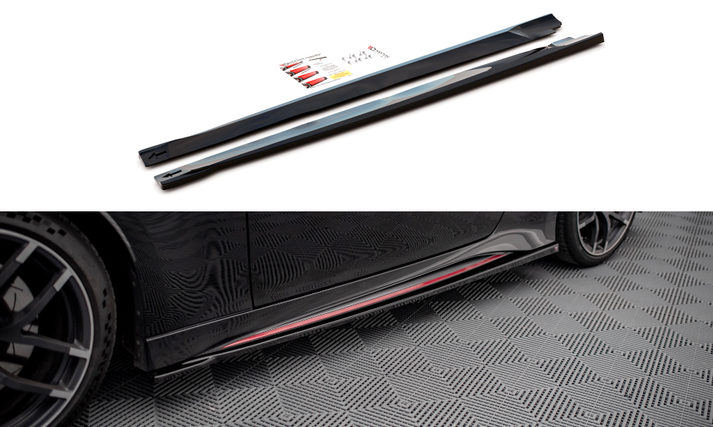 Zijskirts V.1 Nissan Nismo 370Z Maxton Glans Zwart