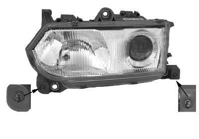 koplamp, Hella, H1+H1, links,-07/1999 Alfa Romeo 145/146, 1994-2