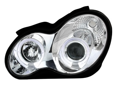 Koplampen Mercedes W203 Angel Eyes chroom 01-04