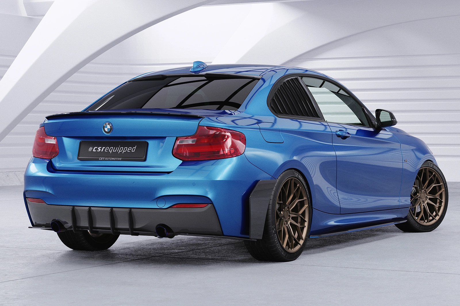 Side Blades BMW 2er F22 / F23 M‑Paket Glans Zwart – CSR