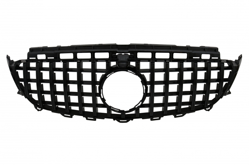 Grill MERCEDES Benz E-Class W213 S213 C238 (2016+) GT-R Panamericana Design Zwart With 360 Camera